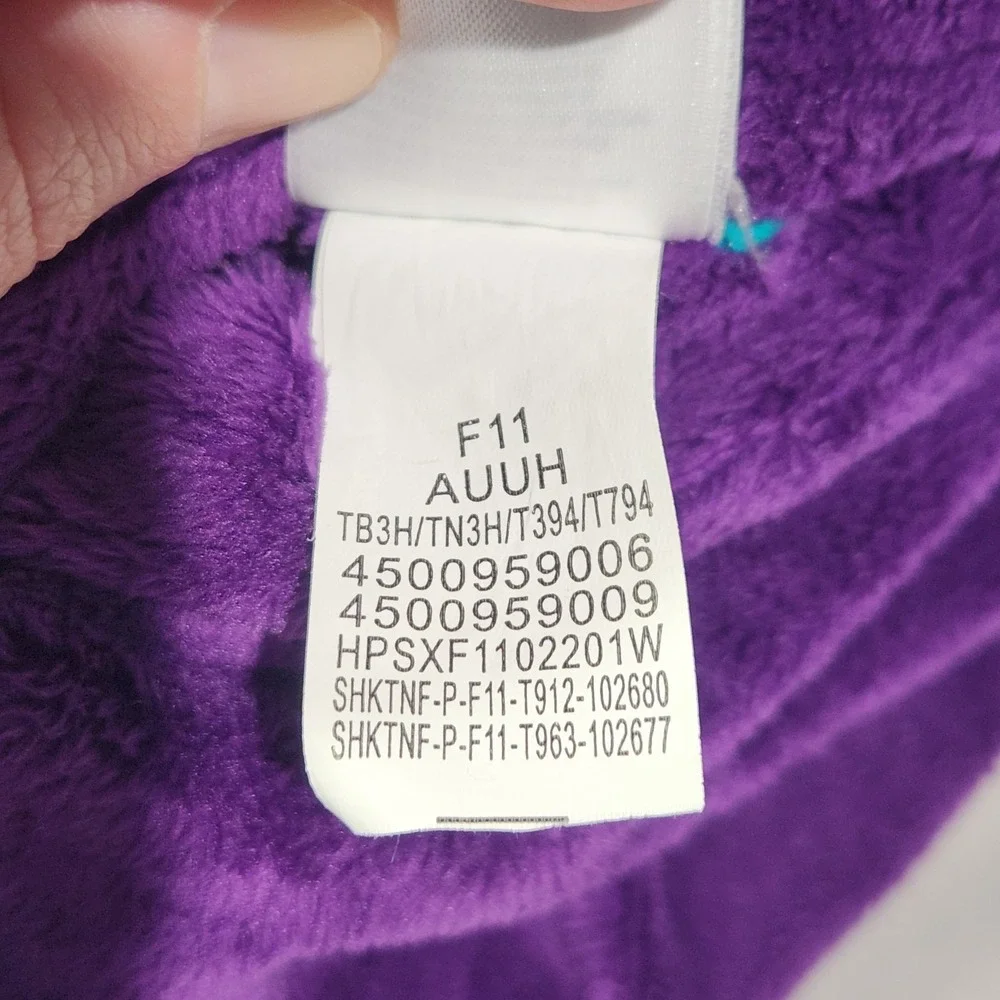 The North Face Elloise Girls 18 XL Reversible Full Zip Hoodie Jacket Teal Purple